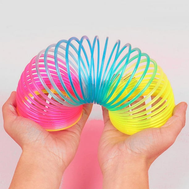 Juguete de resorte en espiral de arco iris, novedad clásica y suministros de fiesta de juguete de plástico de neón colorido para niños y niñas | Bodega Aurrera en línea