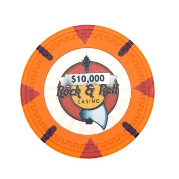 Brybelly BRY001425U 13.5 g Rock & Roll Clay Composite Poker Chips - 50 Dollar - Pack of 25