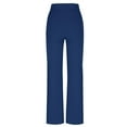 thumbnail image 6 of VSSSJ Women's Stretch Yoga Leggings Plus Size Solid Color High Waist Straight Wide Leg Pants Trendy Lightweight Workout Trousers with Pocket Blue M, 6 of 9