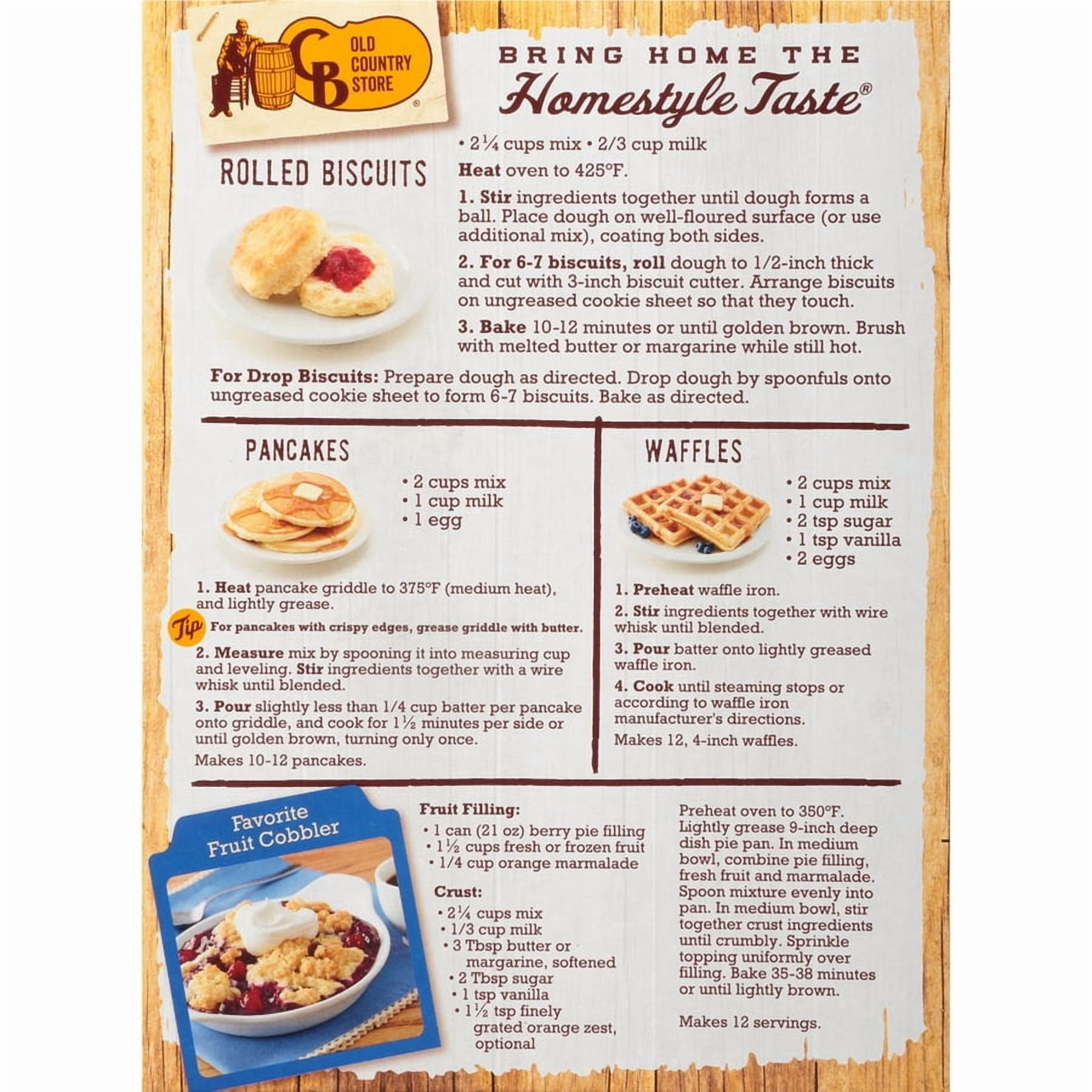 BC Old Ctry Store® Buttermilk Baking & Pancake Mix 32 oz. Box