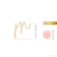 thumbnail image 2 of Angara Natural Lowercase "M" Initial Pendant in 14K Yellow Gold for Women, 2 of 4