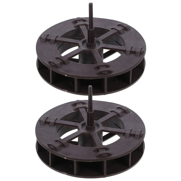 OULII 2 Pcs Fontaine Miniature de Table Roue à Eau en Bois Modèle Vintage Ornements pour Décoration Intérieure et Intérieure de Bureau