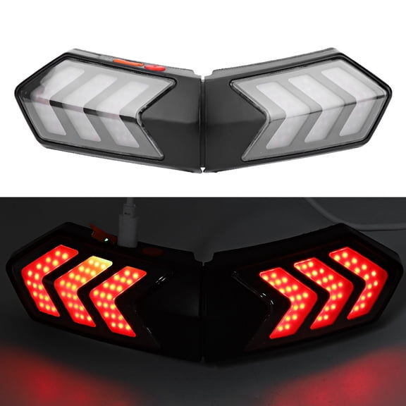 Wireless Motorcycle Helmet LED Light Motorbike Turn Signal Warning Brake Lightbar