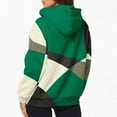 thumbnail image 3 of ICHUANYI Clearance Women's Casual Printed Zippered Long Sleeved Hooded Sweater Jacket Top(Green, XL) ICHUANYI WER2023081512149, 3 of 6