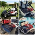 thumbnail image 6 of Golf Cart Seat Covers for 2 Seater,Navy Blue Red Butterfly Microfiber Cart Seat Towel Blanket,Stars Modern Abstract Art Absorbent Breathable Non Slip Bench Seats Protector for Golf Course 51"x31", 6 of 9