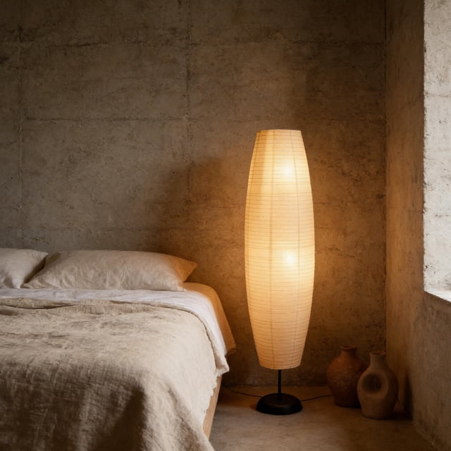 FELTECHELECTR De Con Pantalla De Papel Plegable Estilo Japonés Beige Para