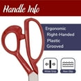 thumbnail image 4 of Grooved Fabric Scissors - 8" Red - 3 Scissors, 4 of 7