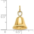 thumbnail image 5 of 14k Yellow Gold Moveable 3D Wedding Bell Charm - 20mm, 5 of 7