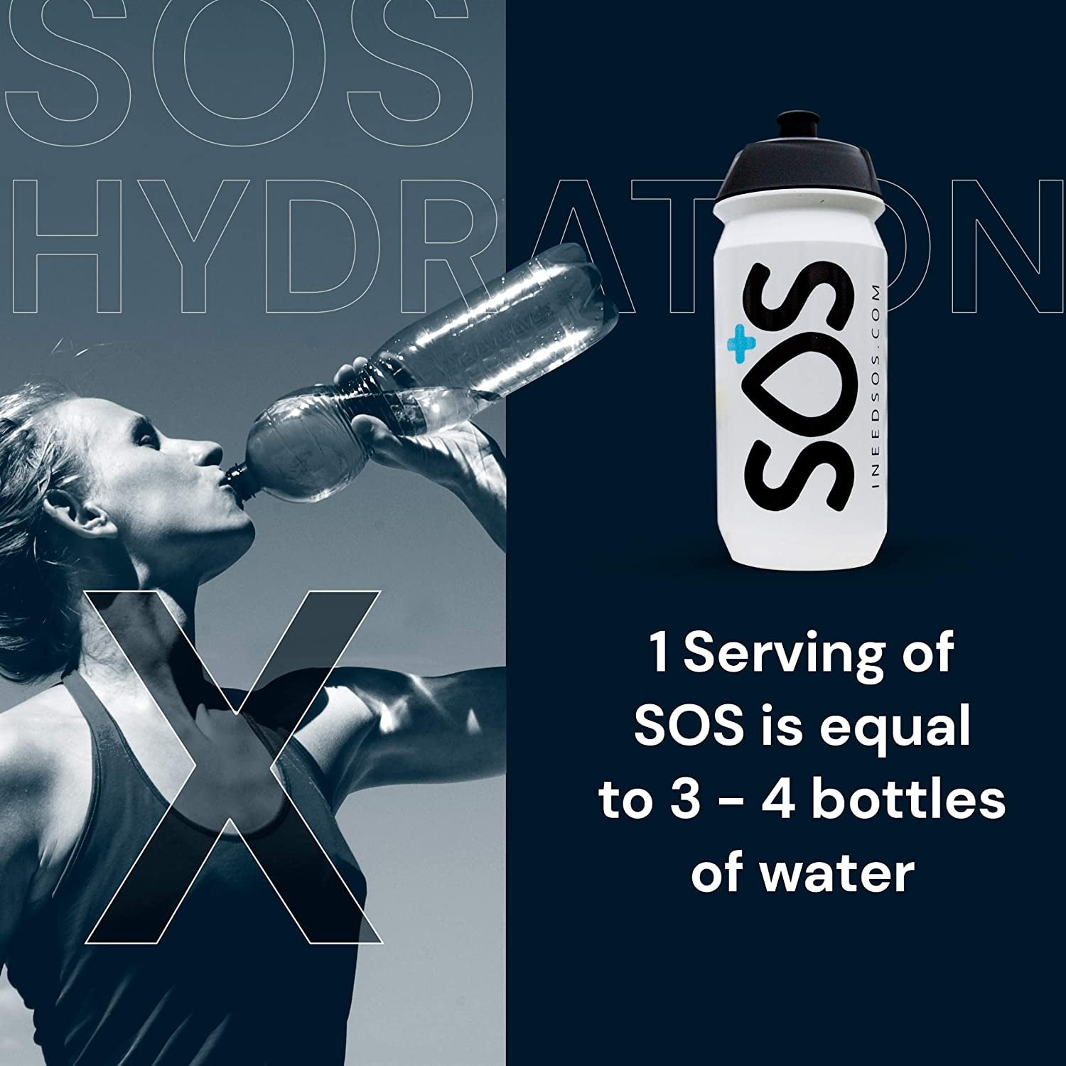 SOS Hydration Electrolyte Powder Packets Drink Mix, Berry Flavor Stick Packet