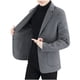 thumbnail image 2 of Ceisia Men's Slim Notched-Lapel Faux-Wool Casual Polyester Blazer Gift, 2 of 6