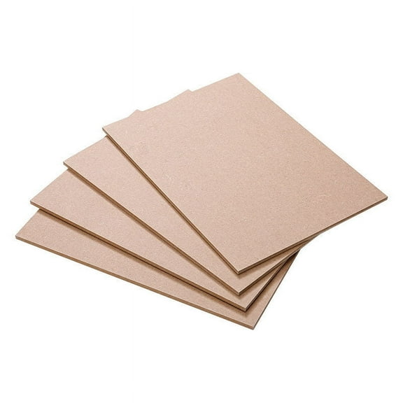 HEMOTON Wooden Building Plates for Crafts Light Brown Baseboards for Pottery and Clay Sculpting 4pcs