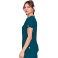 thumbnail image 3 of MED COUTURE Women V-Neck Racerback Top, Color: Caribbean, Size: S (8416-CARI-S), 3 of 5