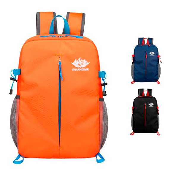 VBEWZET Foldable Lightweight Outdoor Backpack, Large Capacity Packable Travel Daypack, Casual Portable Backpack for Hiking Camping Student School Daily Outings Orange