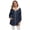 Navy Blue, variant on U.Vomade Women's Thin Cashmere Jacket Hooded Jacket Long Sleeve Zip Pocket Casual Cardigan Plush Coat