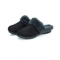 thumbnail image 1 of PowerStep Women's Luxe Orthotic Slippers Black/Charcoal - 8850-10, 1 of 2