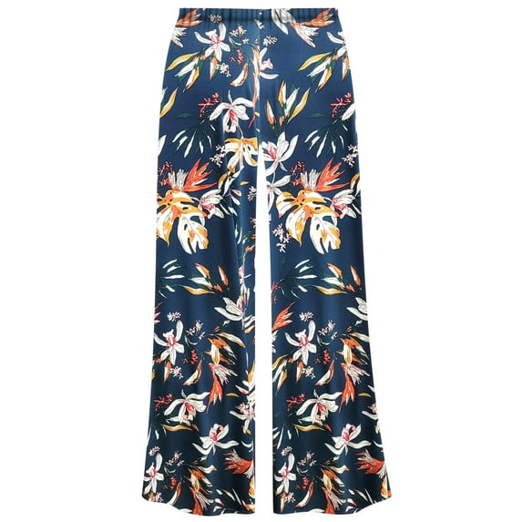 Plus size 2x Midnight Blue Magnolia Slinky Palazzo Pants