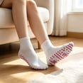thumbnail image 2 of Cmfcve Women's Warm Non-Slip Socks Cotton Silicone Grips On Sole Ankle Socks for Indoor Home Wear 2 Packs, 2 of 4