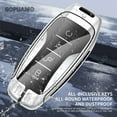 thumbnail image 3 of For BYD Song A 4 buttons Car Remote Fob Holder Keychain Car Accessories Zinc alloy+leather Key Case Cover, 3 of 10