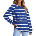 thumbnail image 3 of Tranfacy Longues Chemises à Manches pour Femmes, Chemises pour Femmes, Haut à Manches Longues pour Femmes Imprimé à Col en V avec Manches Raglan, Chandail Décontracté pour Tenues de Mode Automnales Quotidiennes, 3 of 5
