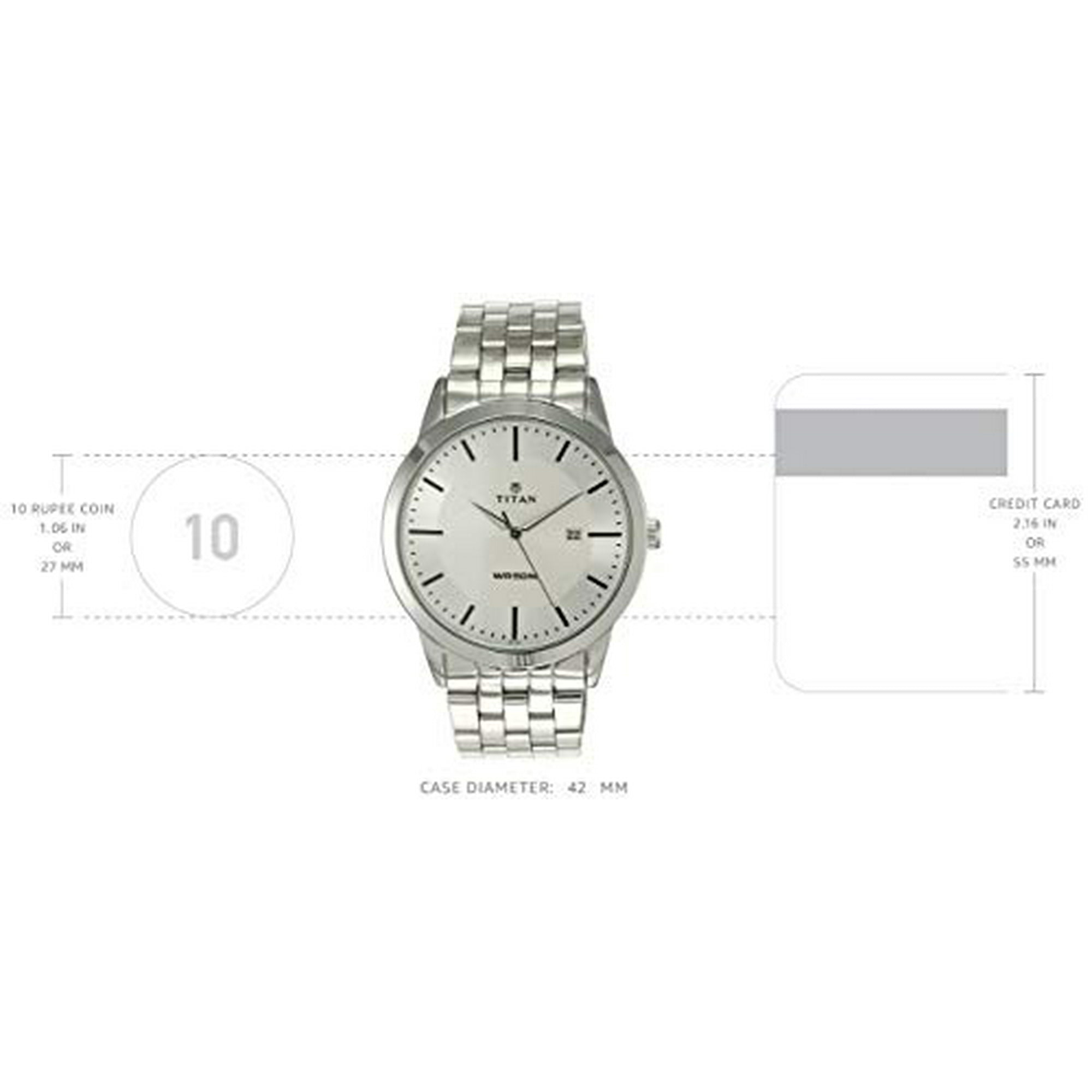 Titan Neo Analog Silver Dial Mens Watch NM1584SM03 NN1584SM03 Walmart