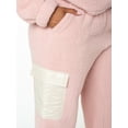 thumbnail image 5 of Celebrity Pink Women’s and Women’s Plus Teddy Fleece Jacket and Wide Leg Pants Set, 2-Piece, Sizes XS-4X, 5 of 5