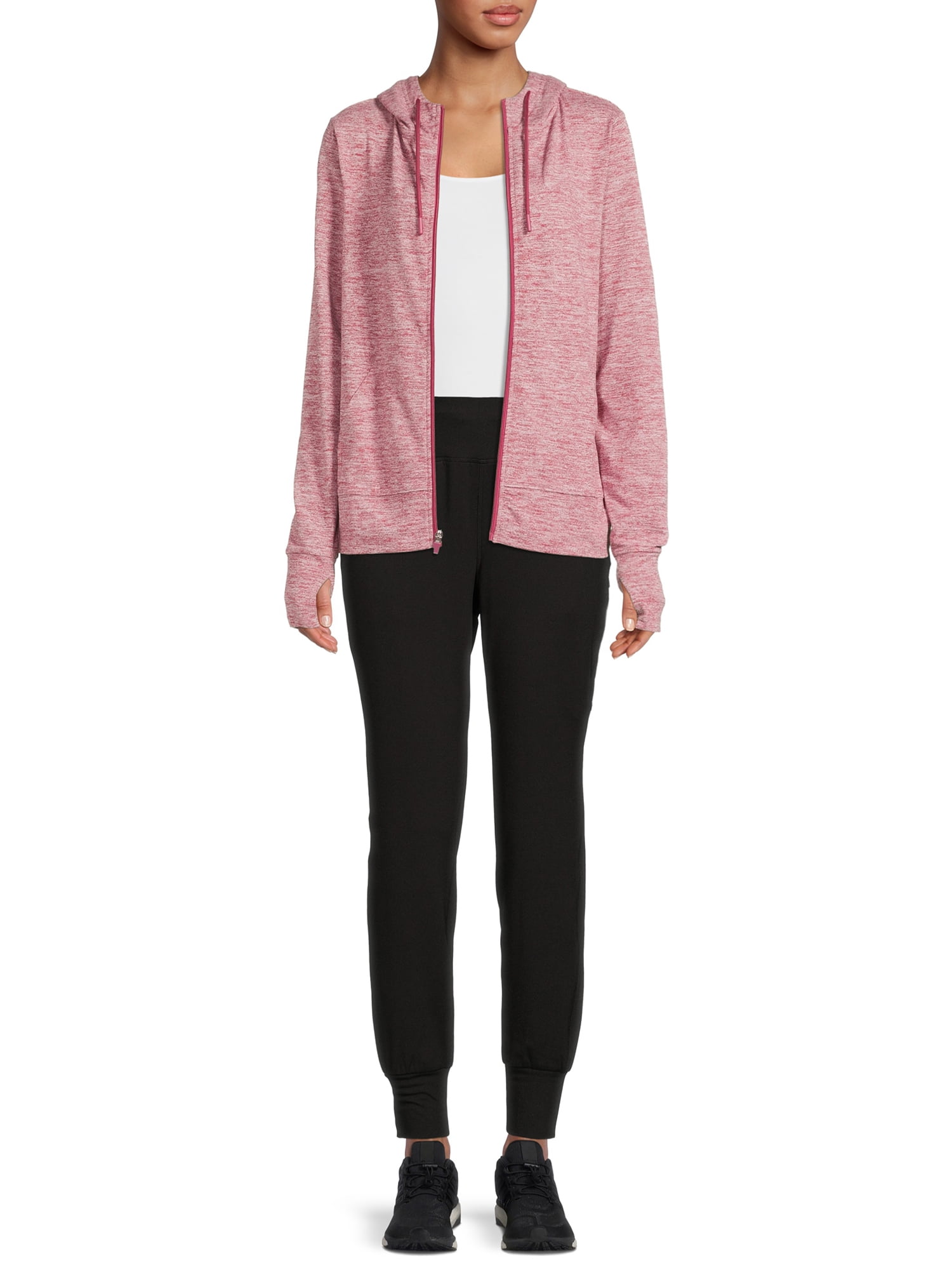 Athletic Works Women's Super Soft Lightweight Zip Up Hoodie Jacket