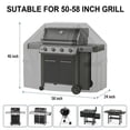 thumbnail image 6 of OHHANI Grill Covers, 58"W x 24"D x 46"H Outdoor, 210D Oxford with Adjustable Drawstring & Storage Bag, UV Protect, for BBQ, 6 of 7