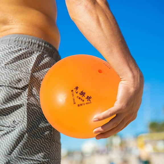 ELAYARD Orange Inflatable Volleyball for Indoor Practice Soft Volleyball for Accurate Game Performance