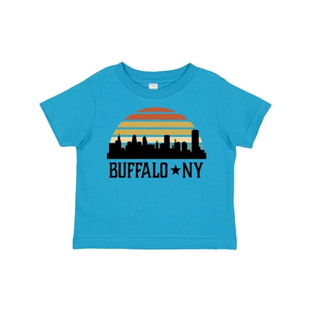 

Inktastic Buffalo New York Skyline Retro Gift Toddler Boy or Toddler Girl T-Shirt