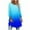 Blue, variant on Women's Fashion Top with Flattering 3/4 Length Sleeves and a Curved Hem for a Modern and Stylish Silhouette