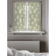 thumbnail image 5 of Sage Green Spring Floral Curtains 45 Inch Length,Sheer Curtains for Bedroom Living Room Window Daisy Flowers Elegant Farmhouse Art Short Kitchen Curtains Drapes for Small Half Window 42"x45" 2 Panels, 5 of 7