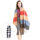 thumbnail image 1 of Bufanda de invierno para mujer, bufanda de tartán a , cálida y cálida, gran rejilla, bufandas unisex suaves, capa de chal para Blanco negro Yinane Bufanda de tela escocesa de invierno, 1 of 8