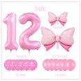 thumbnail image 2 of Decoración de cumpleaños para niñas Wclliuchi, 12 cumpleaños, color rosa, 2 of 7