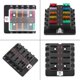 thumbnail image 5 of Caja de fusibles de cuchilla Ecomeon 10way con LED luz de advertencia para coche camión Auto Barco marino, 5 of 5