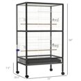 thumbnail image 3 of PawHut Cage de Vol Roulante 54” Extra Large Oiseau, 3 of 4