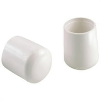 Shepherd Hardware 5026044 0.625 x 0.625 in. Round Vinyl Leg Tip, White - Pack of 4