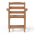 thumbnail image 6 of WestinTrends Ashore Outdoor HDPE Patio Classic Dining Arm Chair, Teak, 6 of 16