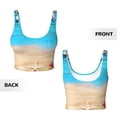 thumbnail image 5 of Haiem Boards and Beach Pattern Womens Sports Bra - U Neck Padded Low Impact Yoga Bra Workout Crop Top Gym Moisture-Wicking Workout Vest -Large, 5 of 9