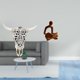 thumbnail image 2 of Escultura de pared de calavera,Estatua de resina con cabeza de vaca para decoración de pared y hogar,Adornos de diseño de patrón de decoración de pared de cabeza de vaca,Figura de pensador, 2 of 8
