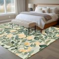 thumbnail image 4 of Spring Rose Large Area Rugs 8x10 ft Vintage Watercolor Yellow Floral Plant Leaf Green Linen Washable Rug Non Slip Indoor Carpet Absorbent Floor Mat for Living Room Bedroom Dining Room, 4 of 9