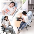 thumbnail image 6 of JKOOK Gaming Chair with Footrest, Multifunctional Desk Chair with Linkage Armrest, PU Leather, Video Game Computer Chairs with Lumbar Support, Study,Game,Office,JK08 (Sky Blue), 6 of 8