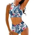thumbnail image 1 of NICKSUN High Waisted Bikini Sets for Women, 2 Piece Swimsuit Women High Neck Bikinis Racerback Bathing Suits, 1 of 6