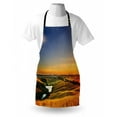 thumbnail image 3 of Italian Apron Magical Photo of Mediterranean Rural in the Valley with a Small Lake Nature, Unisex Kitchen Bib Apron with Adjustable Neck for Cooking Baking Gardening, Blue Yellow Green, by Ambesonne, 3 of 3