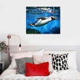 thumbnail image 4 of Nawypu Penguin Wall Art For Living room City Poster Canvas Prints Printing Home Office Decorations With Framed, 4 of 4