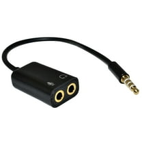 3.5mm Audio Splitter Cable Small Compatible Plastic Practical Audio Adapter for Mic,Black