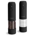 thumbnail image 1 of Electric Salt and Pepper Grinder Set, USB Rechargeable, Automatic Salt and Pepper Mill Grinder with Adjustable Coarseness, Electric Salt Shakers, LED Light, Refillable (2 Packs, Black), 1 of 6