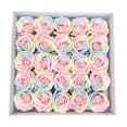 thumbnail image 1 of 25 piezas de jabón de baño con flores de rosas multicolores, jabón de rosas en caja de regalo, regalo para aniversario, cumpleaños, boda, día de San Valentín, día de la madre y orgullo., 1 of 5