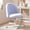 Purple, variant on CELTOSS Home Office Desk Chair, Cute Teddy Fabric Swivel Vanity Stool, Mid Back Adjustable Armless Task Chair with Wheels, Purple