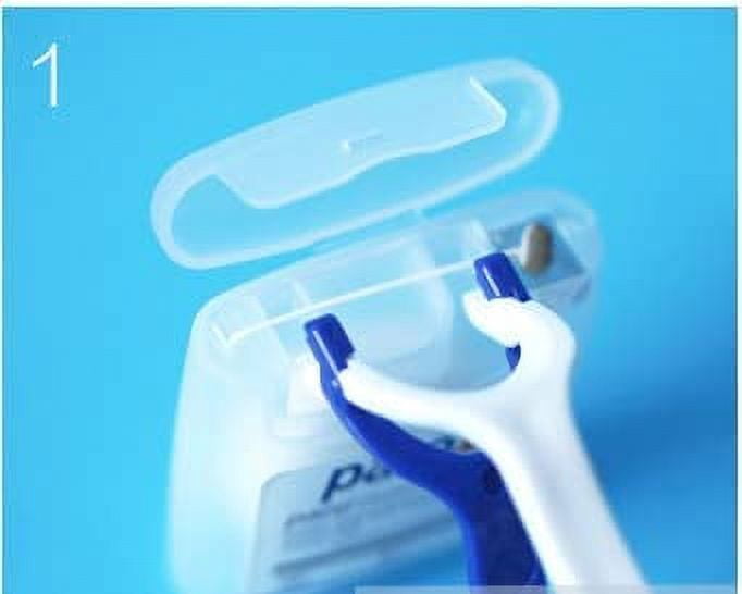 Paro Floss Holder and Paro Riser Floss Mint Waxed Fluoridated Floss 50M