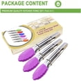 thumbnail image 3 of 7-Inch Stainless  Tongs with  Tips Locking   Tongs, Set of 3 (Purple), 3 of 7
